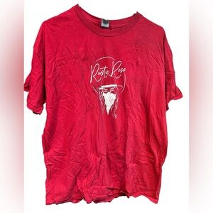 Fire engine red western tee